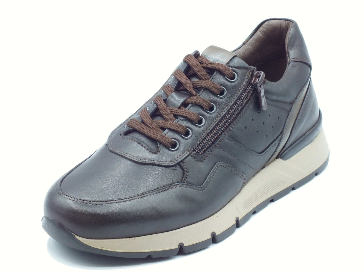 Nero Giardini NeroGiardini I500870U Savana Brown Sneakers per Uomo in pelle testa di moro con lacci e lampo Brown