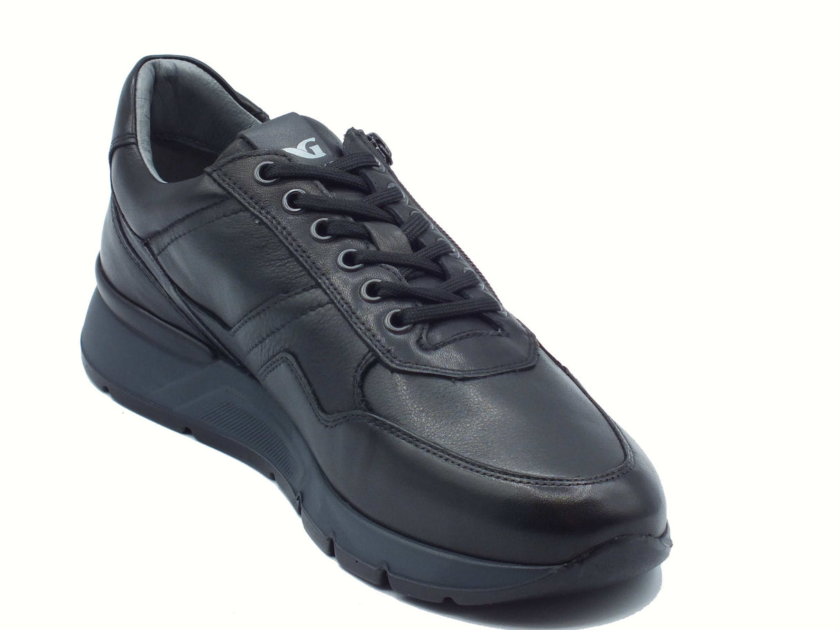 Nero Giardini NeroGiardini I500870U Sugar Nero Sneakers per Uomo in pelle con lacci e lampo Nero
