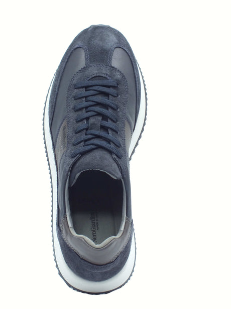 Nero Giardini NeroGiardini I500901U Arold Blu Sneakers per Uomo in pelle e nabuk con lacci Arold Blu