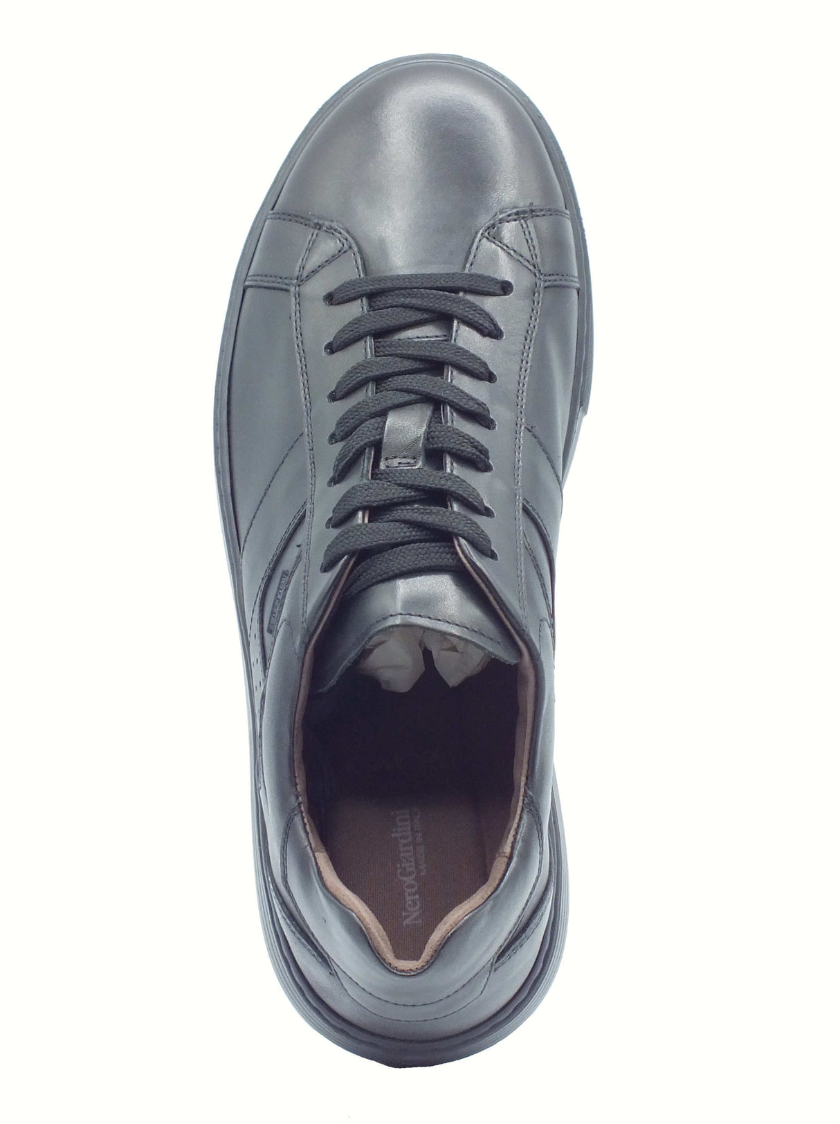 Nero Giardini NeroGiardini I500970U Guanto Nero Sneakers Sportive per Uomo in pelle con lacci Nero