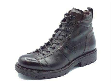 Nero Giardini NeroGiardini I501011U Kenia Caffè Anfibi per Uomo in pelle testa di moro con lacci e lampo Kenia Caffè