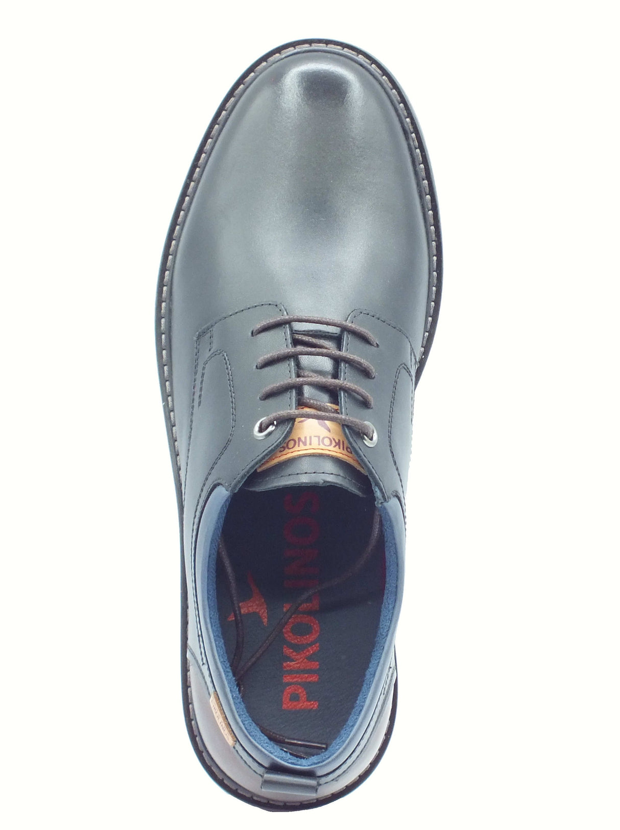 Pikolinos Pikolinos 4183C1 Berna Black Scarpe per Uomo in pelle con lacci Black