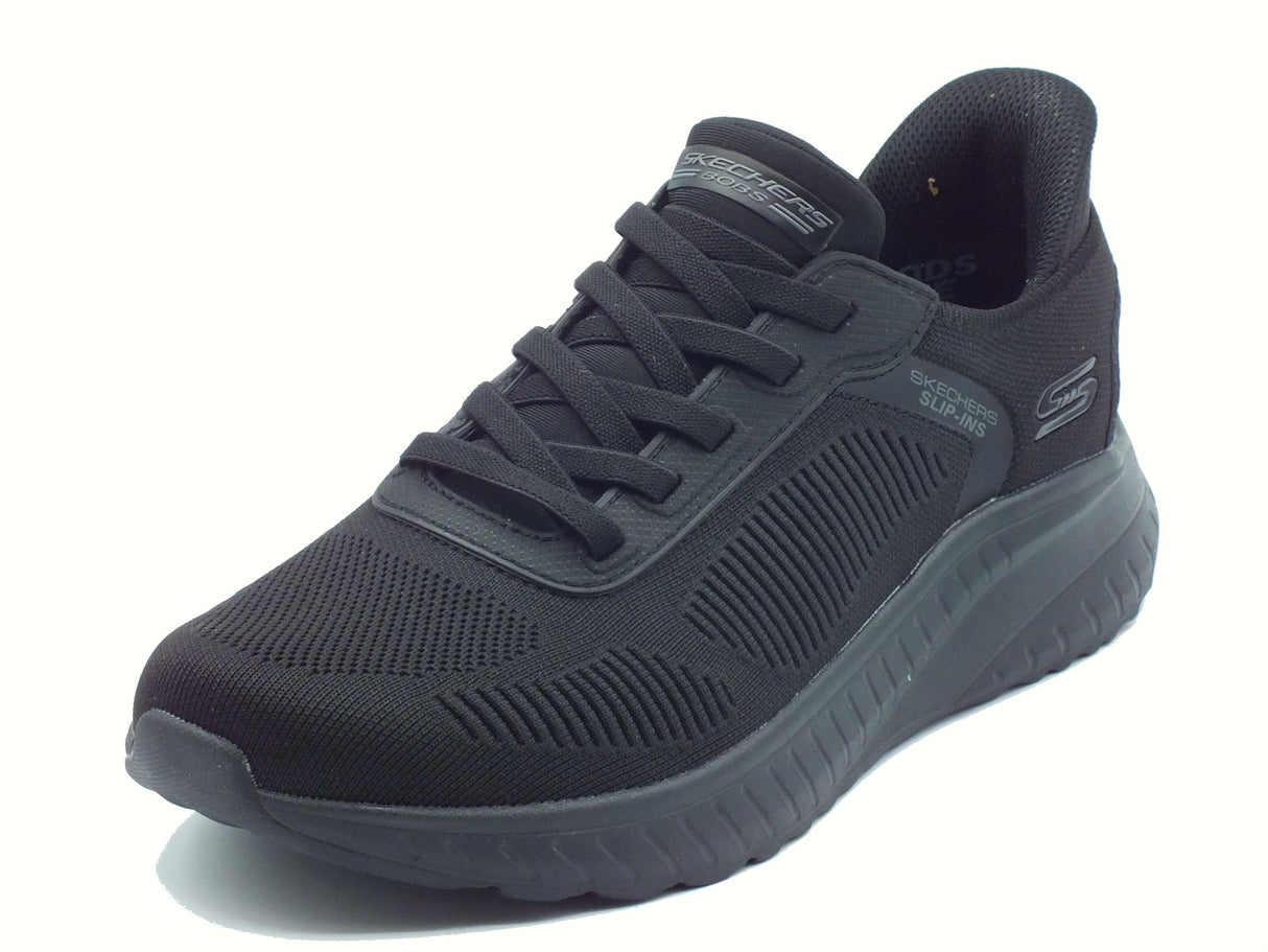 Skechers Skechers 118312 Bobs Squad Chaos Solid Step Black Scarpe Sportive per Uomo in tessuto nero Black