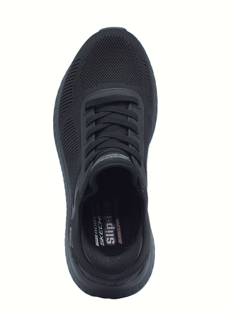 Skechers Skechers 118312 Bobs Squad Chaos Solid Step Black Scarpe Sportive per Uomo in tessuto nero Black