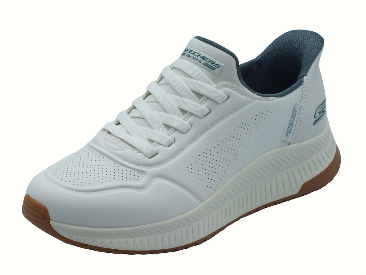 Skechers Skechers 118424 Bobs Squad Direct Step White Scarpe Sportive per Uomo in sintetico bianco White