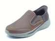 Skechers Skechers Slip-Ins 205237 Slade Cooper Dark Brown Mocassini per uomo in pelle e sintetico marrone Brown