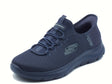 Skechers Skechers Slip-Ins 232457 Summits High Range Navy Mocassini sportivi per uomo in tessuto blu Navy