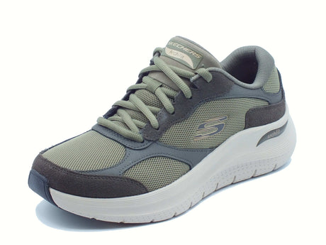 Skechers Skechers 232702 Arch-Fit The Keep Olive Scarpe Sportive per Uomo in tessuto verde Olive