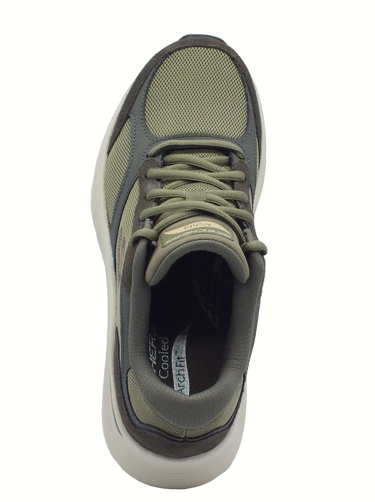 Skechers Skechers 232702 Arch-Fit The Keep Olive Scarpe Sportive per Uomo in tessuto verde Olive