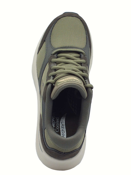 Skechers Skechers 232702 Arch-Fit The Keep Olive Scarpe Sportive per Uomo in tessuto verde Olive