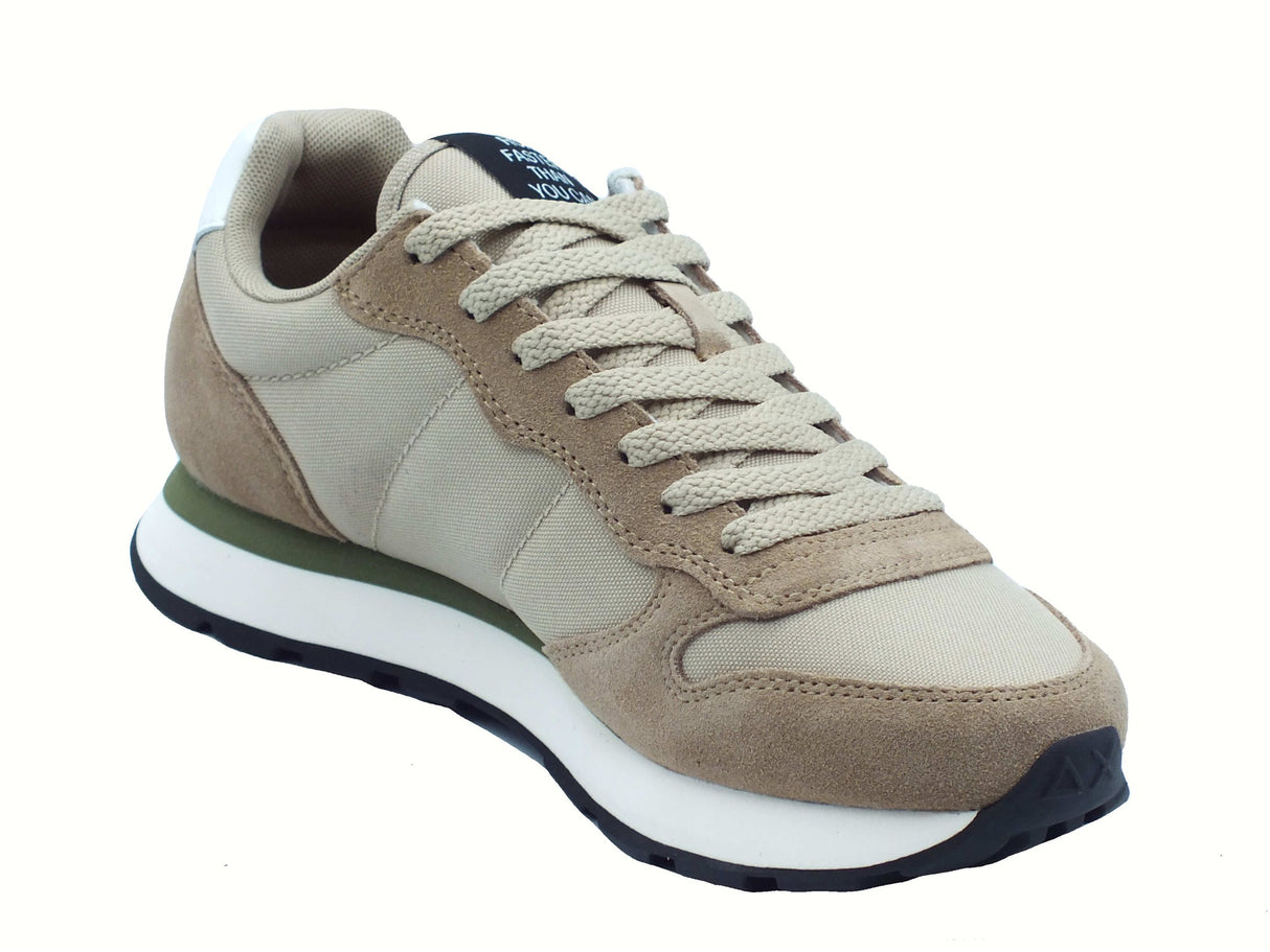 SUN68 SUN68 Z45101 Tom Solid Beige Scuro Scarpe Sportive per Uomo in nabuk e tessuto Beige Scuro