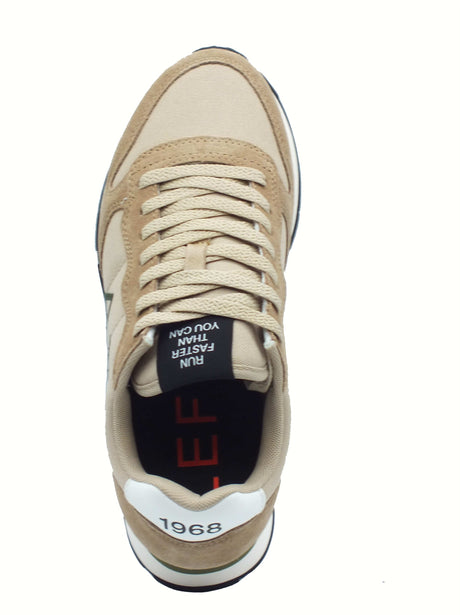 SUN68 SUN68 Z45101 Tom Solid Beige Scuro Scarpe Sportive per Uomo in nabuk e tessuto Beige Scuro