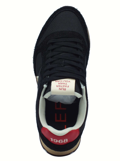 SUN68 SUN68 Z45105 Tom Vintage Nero Scarpe Sportive per Uomo in tessuto e camoscio Nero