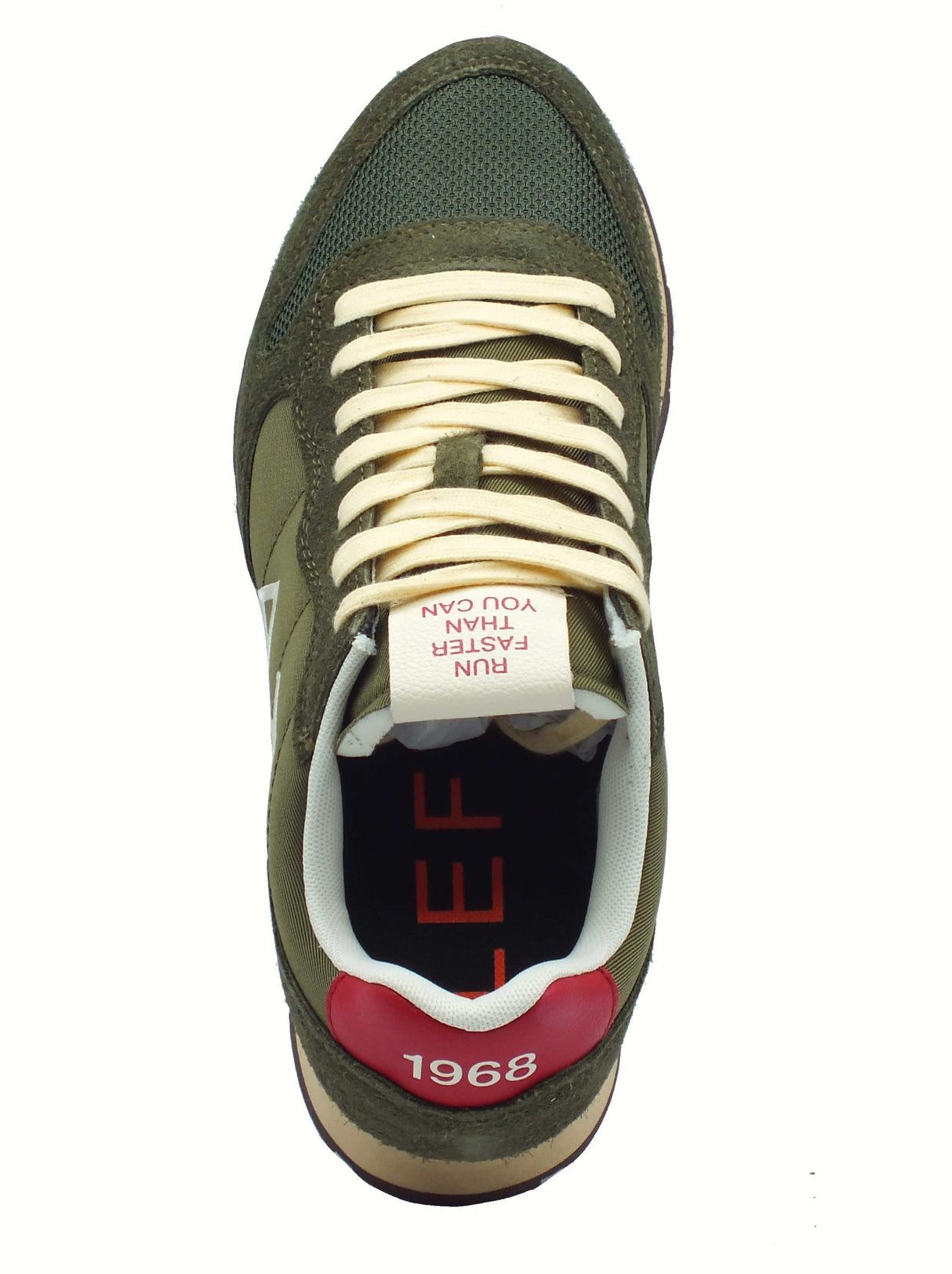 SUN68 SUN68 Z45105 Tom Vintage Militare Scuro Scarpe Sportive per Uomo in tessuto e camoscio Militare Scuro