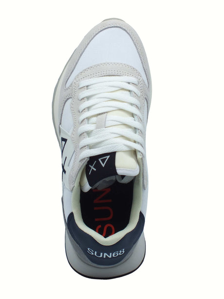 SUN68 SUN68 Z45113 Jaki Solid Bianco Scarpe Sportive per Uomo in nabuk e tessuto Bianco