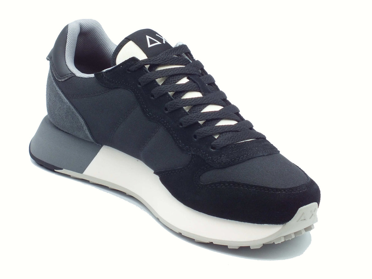 SUN68 SUN68 Z45113 Jaki Solid Nero Scarpe Sportive per Uomo in nabuk e tessuto Nero