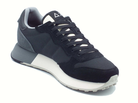 SUN68 SUN68 Z45113 Jaki Solid Nero Scarpe Sportive per Uomo in nabuk e tessuto Nero