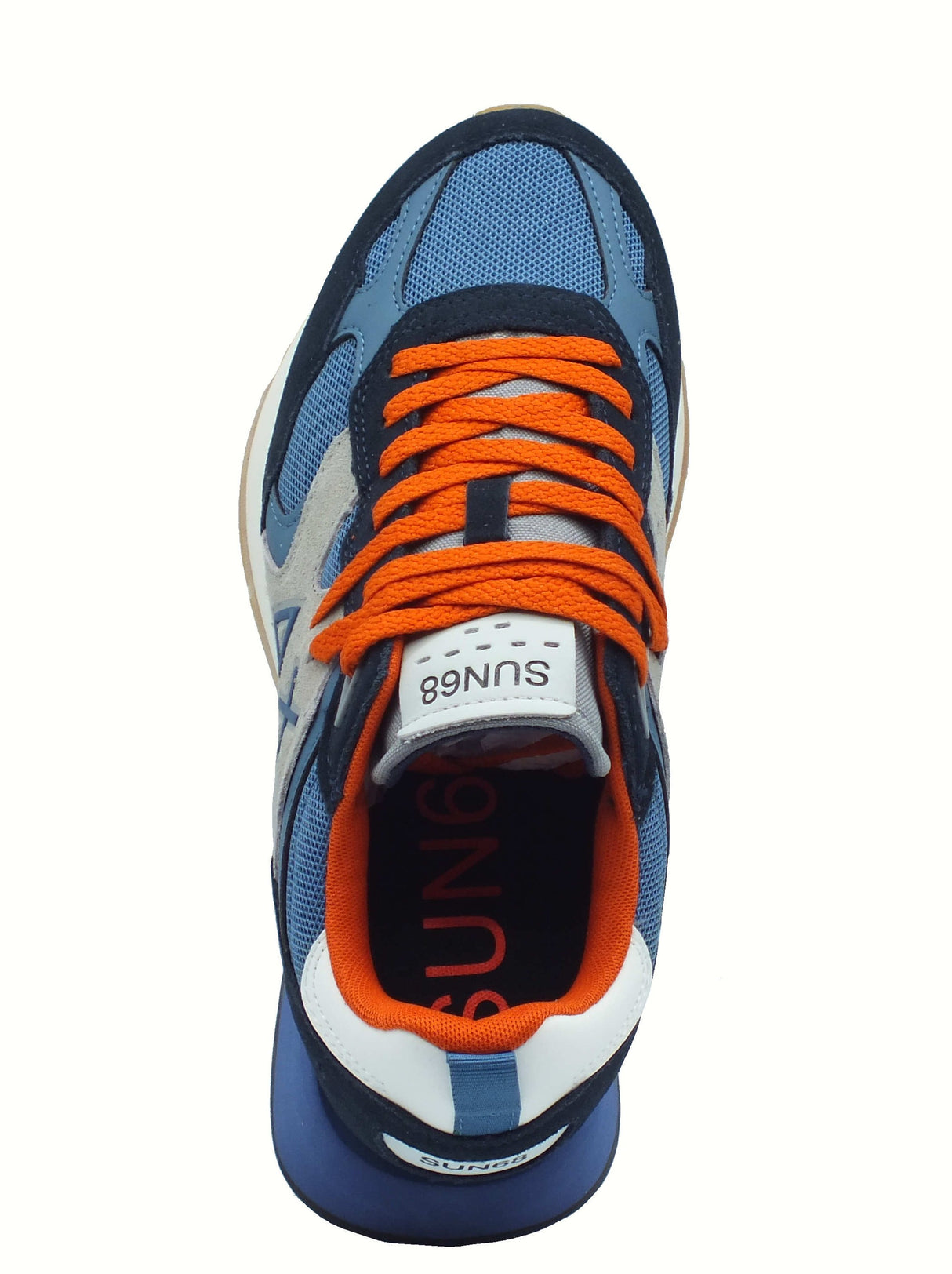 SUN68 SUN68 Z45116 Jaki Outdoor Avio Scuro Scarpe Sportive per Uomo in nabuk e tessuto Avio