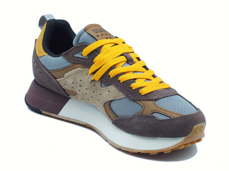 SUN68 SUN68 Z45116 Jaki Outdoor Marrone Scarpe Sportive per Uomo in nabuk e tessuto Marrone
