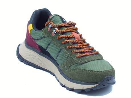 SUN68 SUN68 Z45130 Fire e Camping Militare Scuro Scarpe Sportive per Uomo in nabuk e tessuto Militare Scuro