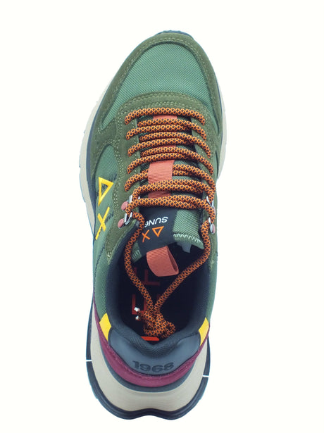 SUN68 SUN68 Z45130 Fire e Camping Militare Scuro Scarpe Sportive per Uomo in nabuk e tessuto Militare Scuro