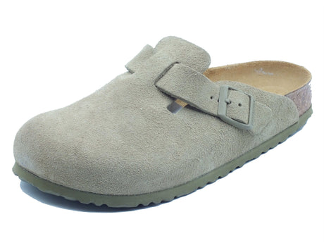 Birkenstock Birkenstock Sandali Uomo 1025844 Boston BS Faded Khaki pelle verde verde