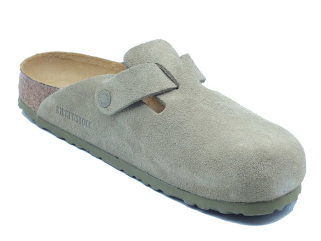 Birkenstock Birkenstock Sandali Uomo 1025844 Boston BS Faded Khaki pelle verde verde
