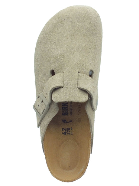 Birkenstock Birkenstock Sandali Uomo 1025844 Boston BS Faded Khaki pelle verde verde