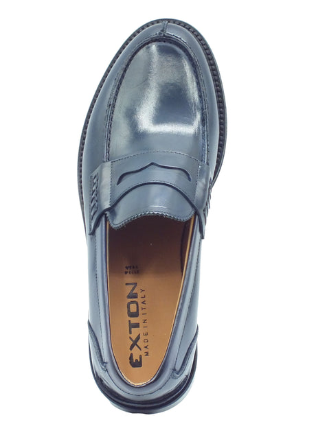 Exton Exton Mocassini Uomo 102 Abrasivato Blue pelle blu Blue