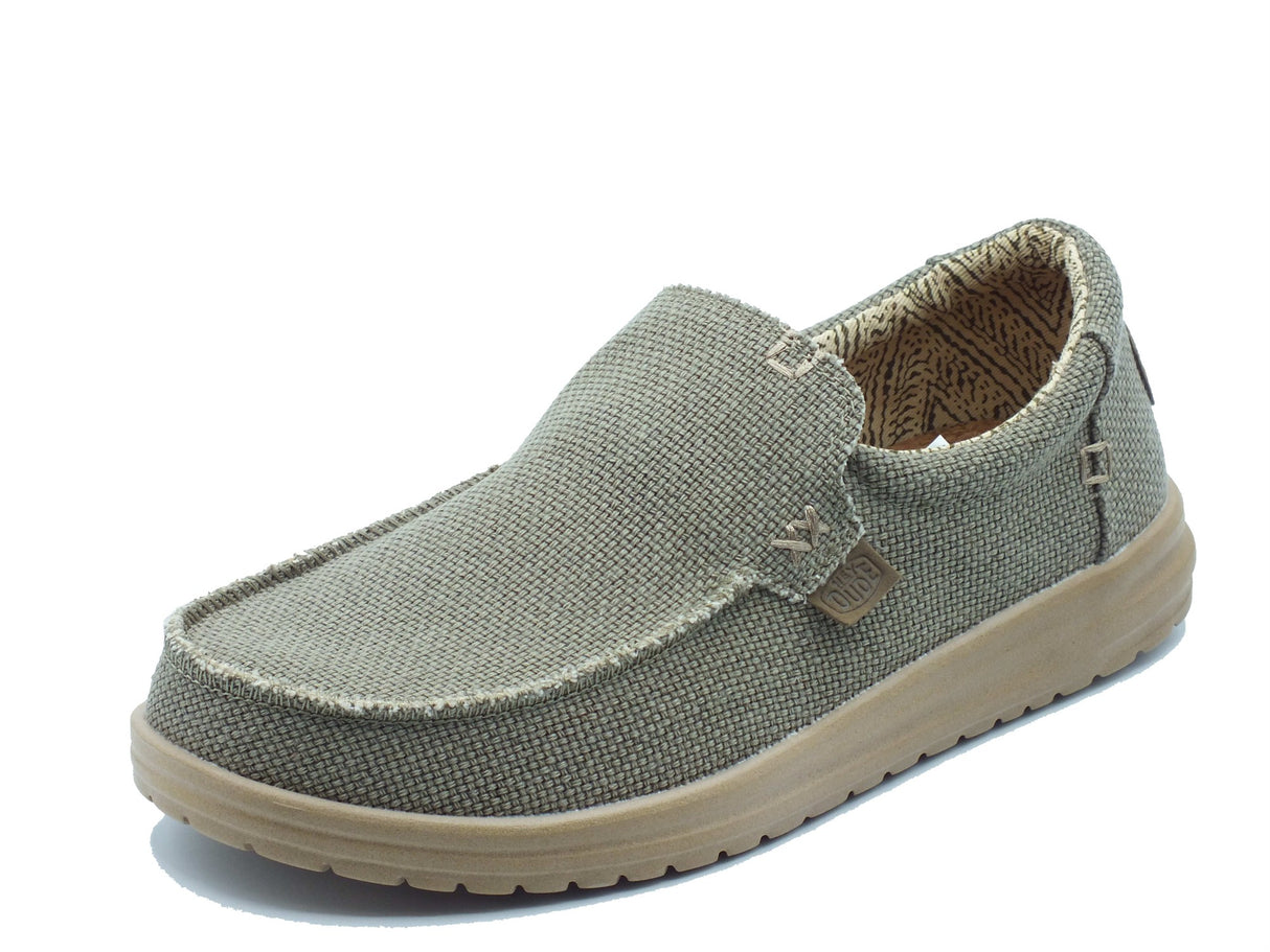 Hey Dude Hey Dude Mocassini Uomo 40124 Mikka Braided Army sintetico grigio Army