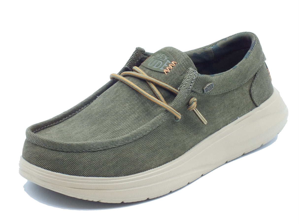 Hey Dude Hey Dude Scarpe Uomo 45113 Wally Comf Worn Burnt Olive sintetico verde Olive