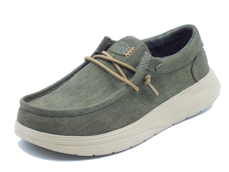 Hey Dude Hey Dude Scarpe Uomo 45113 Wally Comf Worn Burnt Olive sintetico verde Olive
