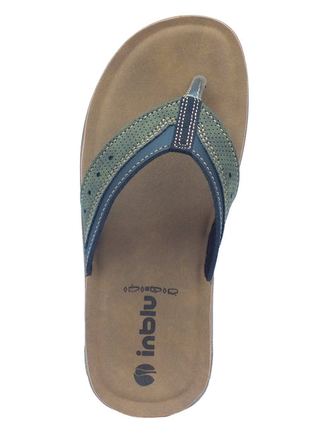 InBlu InBlu Infradito Uomo VT00015 Tundra pelle verde Tundra