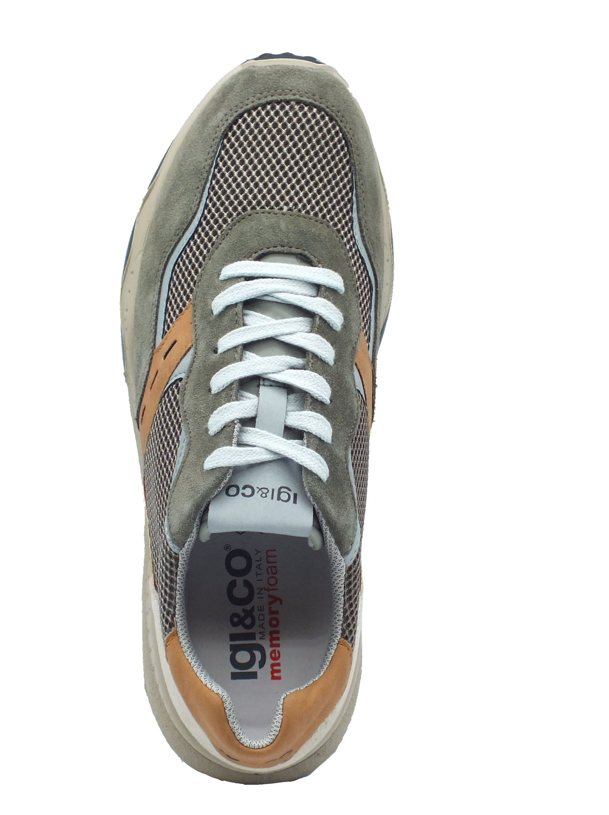 Igi&Co Igi&Co Scarpe Uomo 1115811 Scam. Rete Militare pelle verde Militare