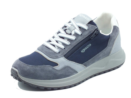 Igi&Co Igi&Co Scarpe Uomo 1118600 Scam. Jeans pelle blu Jeans