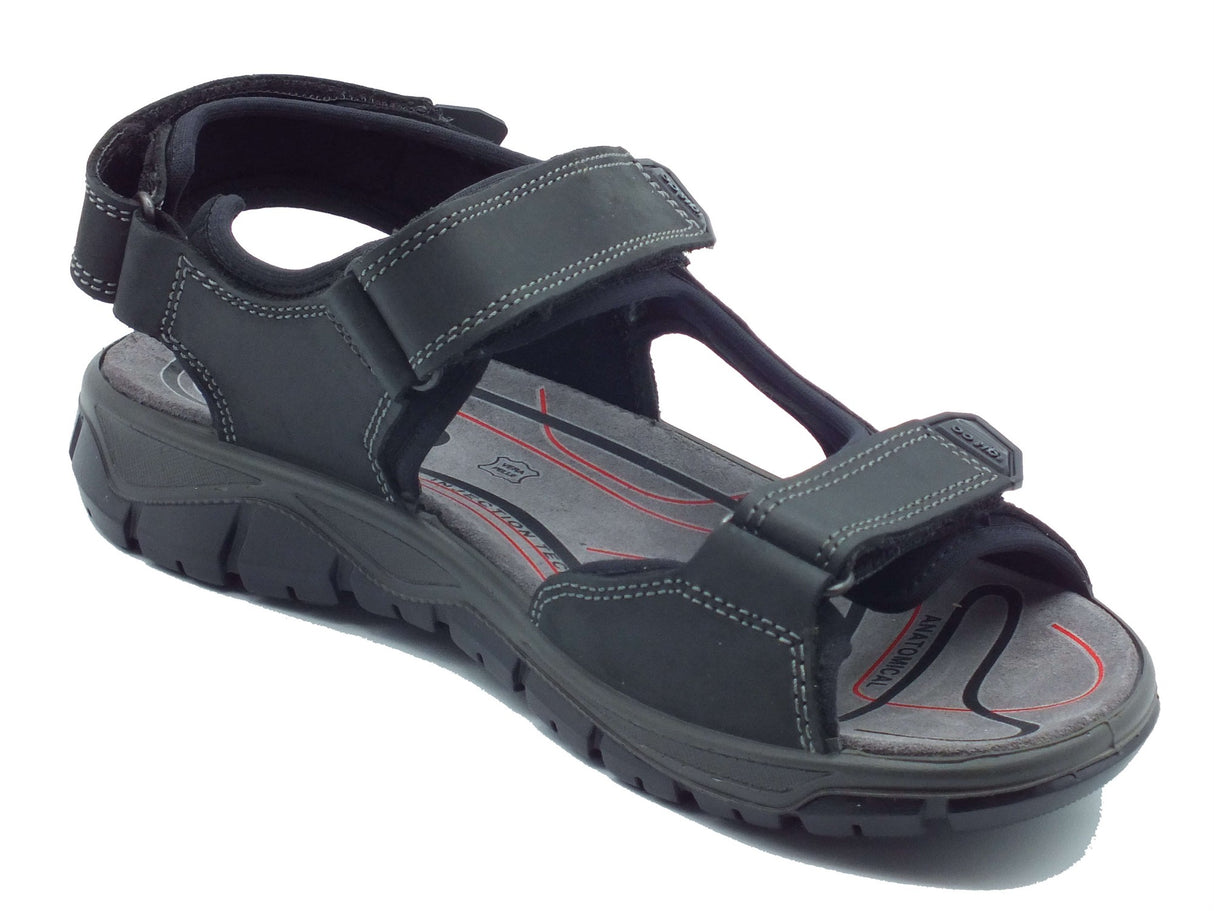 Igi&Co Igi&Co Sandali Uomo 1134900 Nabuk Ingrassato Nero pelle nero Nero