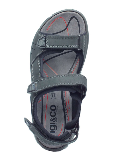 Igi&Co Igi&Co Sandali Uomo 1134900 Nabuk Ingrassato Nero pelle nero Nero