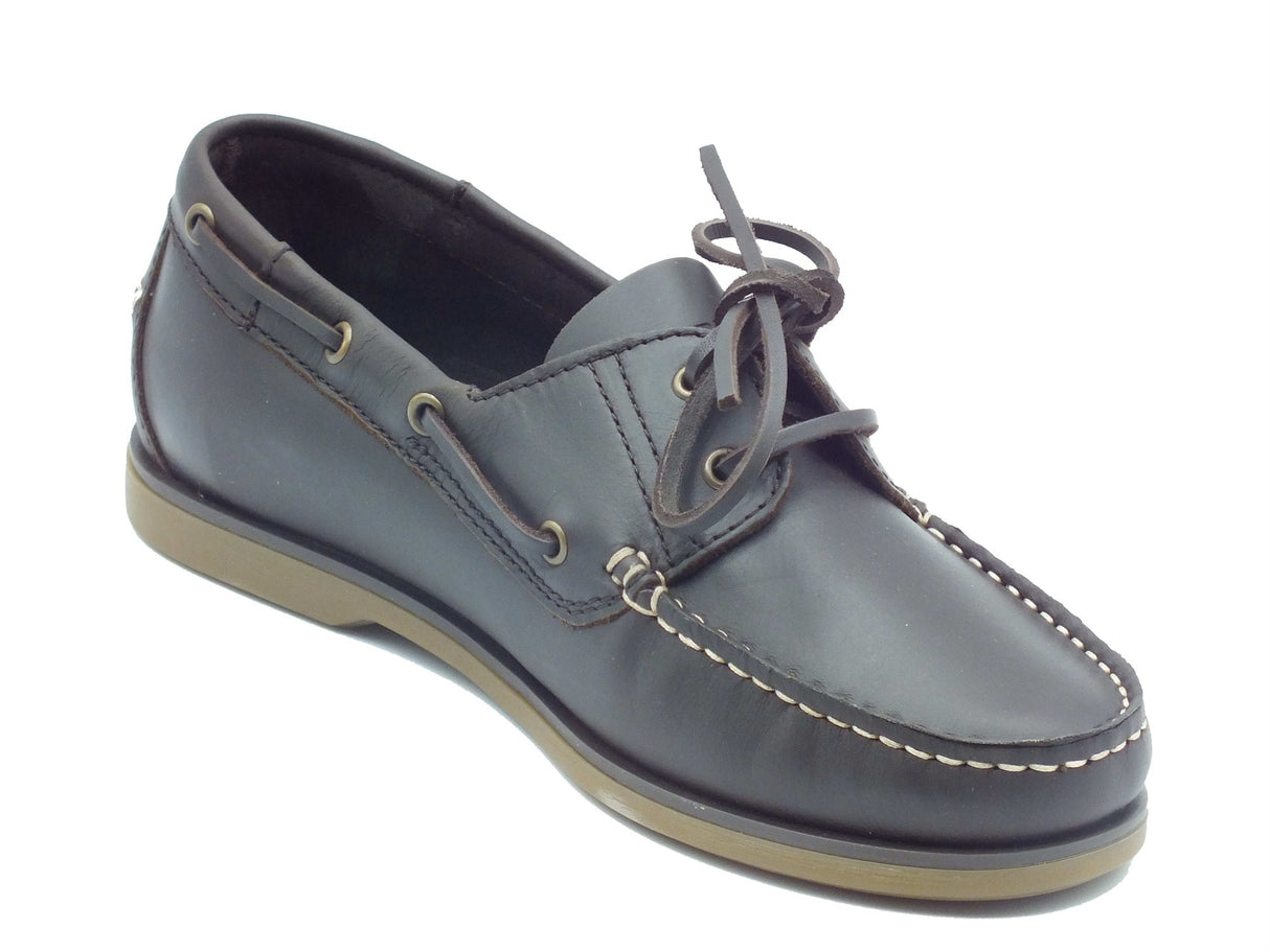 Lumberjack Lumberjack Scarpe Uomo Gable SM13003 Universe Blue pelle marrone D. Brown