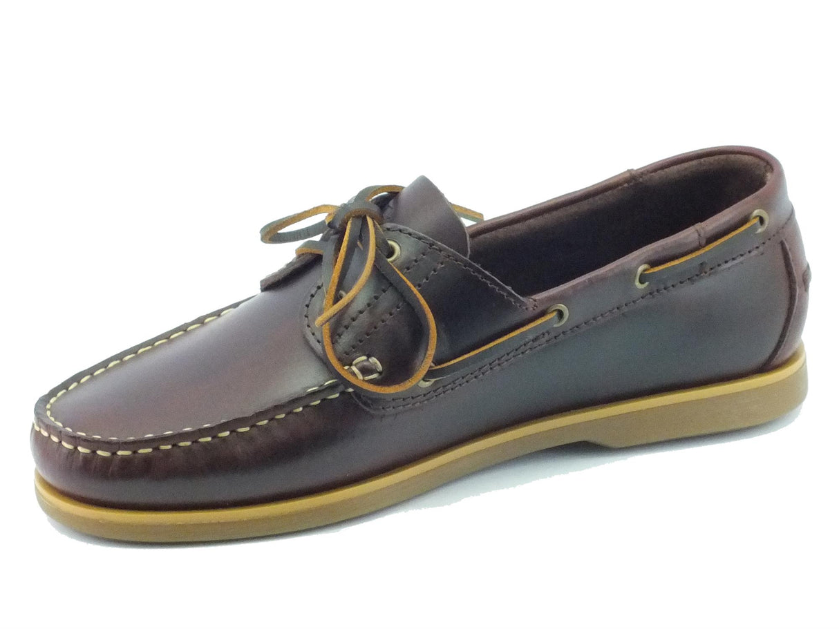 Lumberjack Scarpe Lumberjack Navigator modello barca per uomo in pelle testa di moro Brunello Tan