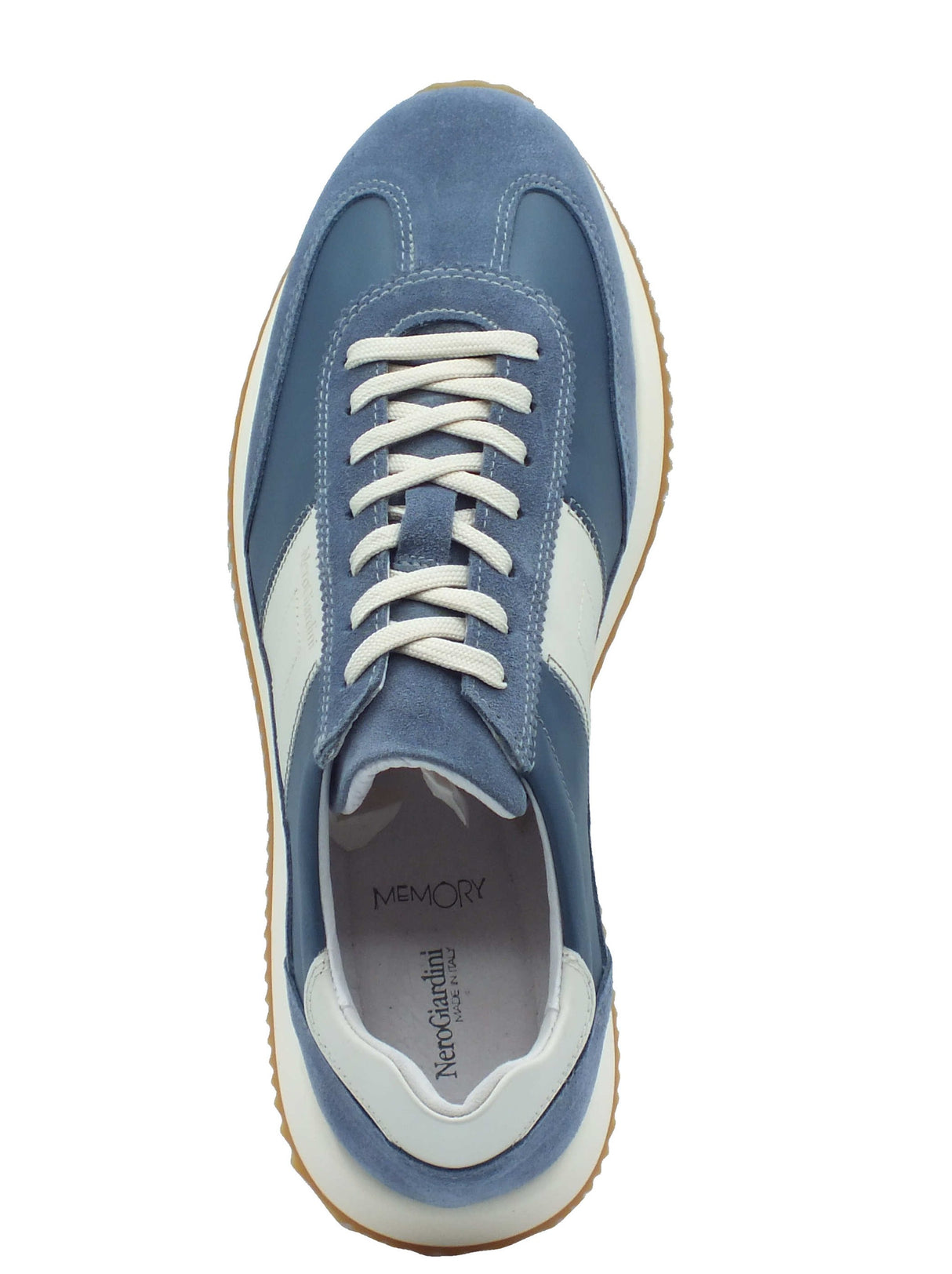 Nero Giardini Nero Giardini Sportive Uomo E601110U Velour Sauvage Avio pelle blu Avio