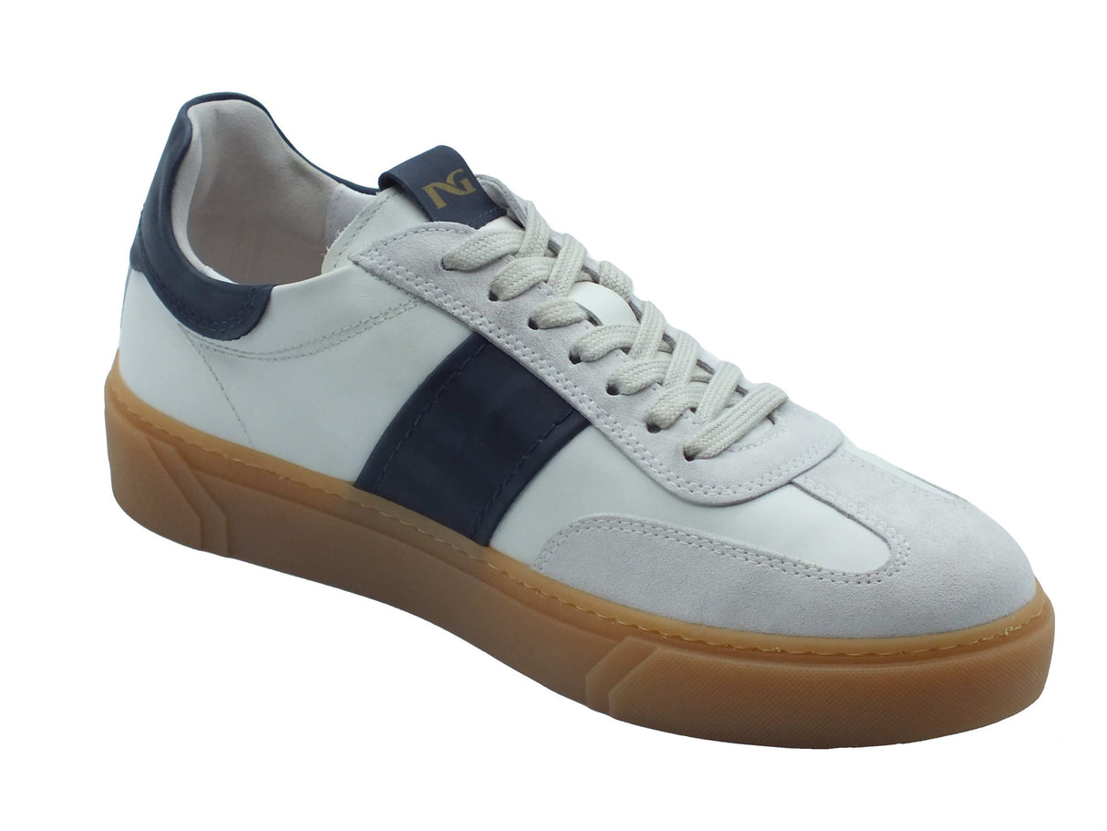 Nero Giardini Nero Giardini Sportive Uomo E601140U Velour Sparta Bianco pelle bianco Bianco