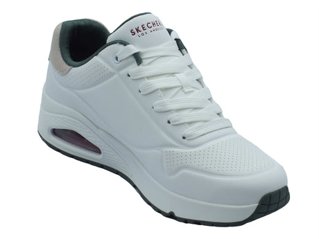 Skechers Skechers Sportive Uomo 183004 Uno Suited On Air White Green pelle bianco Bianco