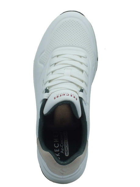 Skechers Skechers Sportive Uomo 183004 Uno Suited On Air White Green pelle bianco Bianco