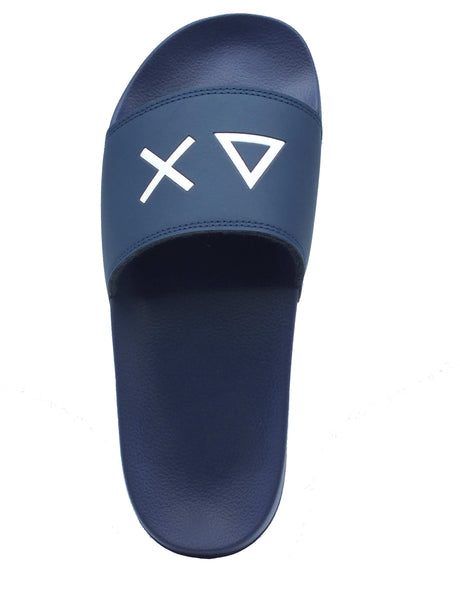 SUN68 SUN68 Ciabatte Uomo X36110 Slippers Logo Navy Blue gomma blu Navy Blue