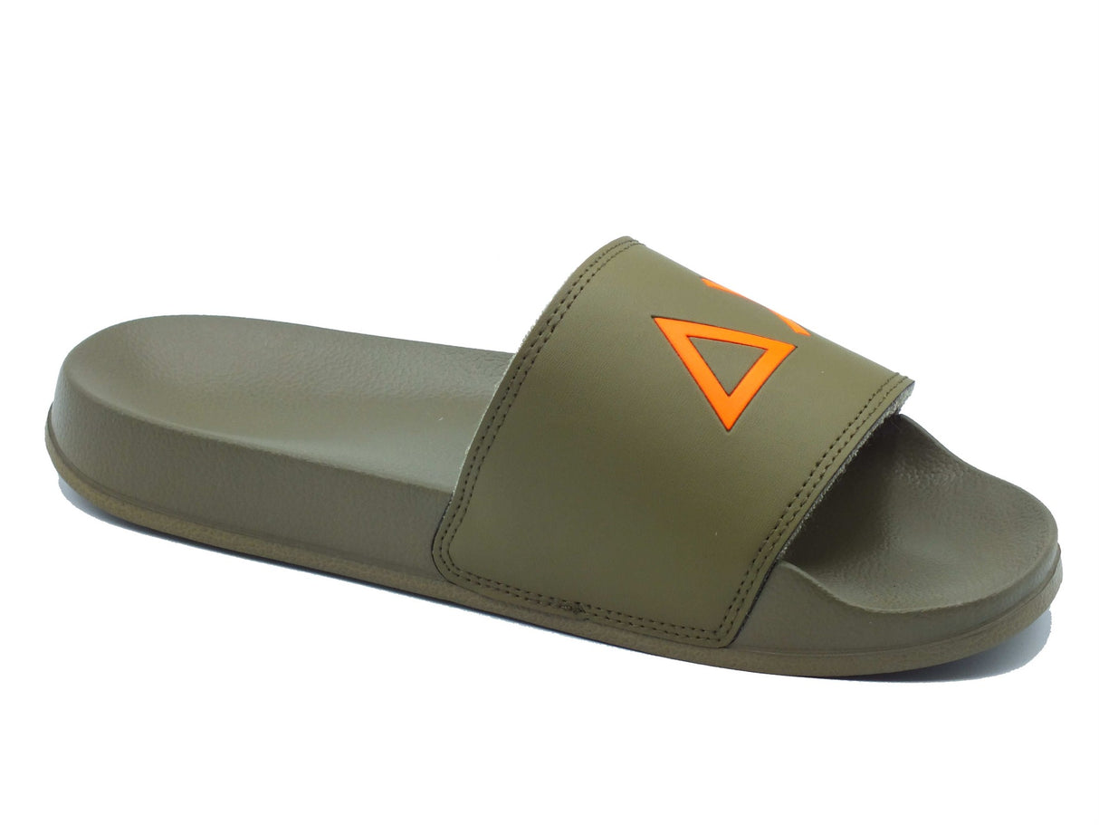 SUN68 SUN68 Ciabatte Uomo X36110 Slippers Logo Militare gomma verde Militare