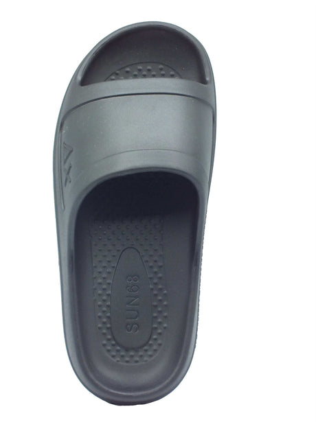 SUN68 SUN68 Ciabatte Uomo X36112 Slippers Monoblock logo Nero gomma nero Nero