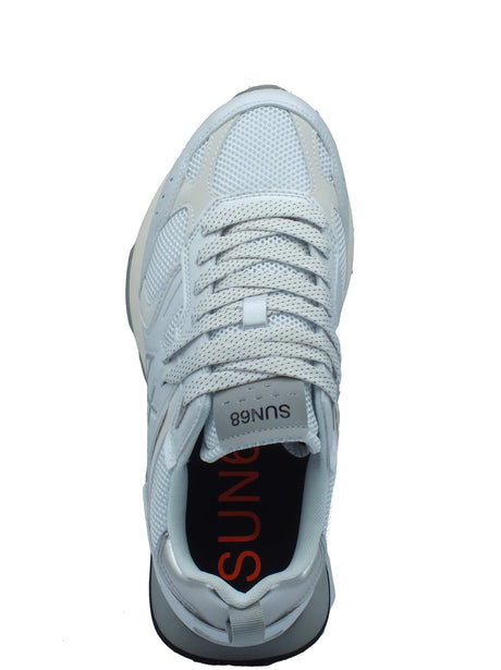 SUN68 SUN68 Sportive Uomo Z36119 Jaki Silver Mesh Bianco pelle bianco Bianco