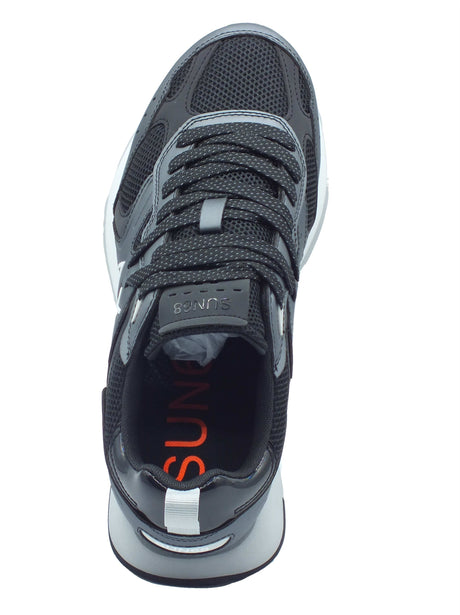 SUN68 SUN68 Sportive Uomo Z36119 Jaky Silver Mesh Nero sintetico nero Nero