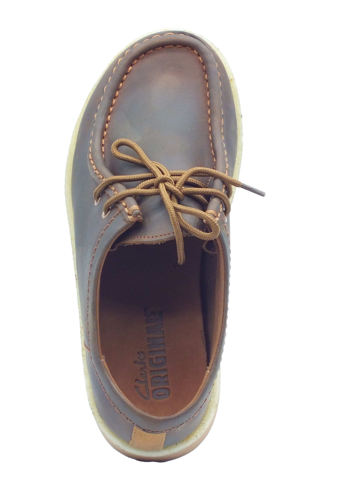 Clarks Clarks Scarpe Uomo Meare Walla Beeswax pelle marrone Beeswax