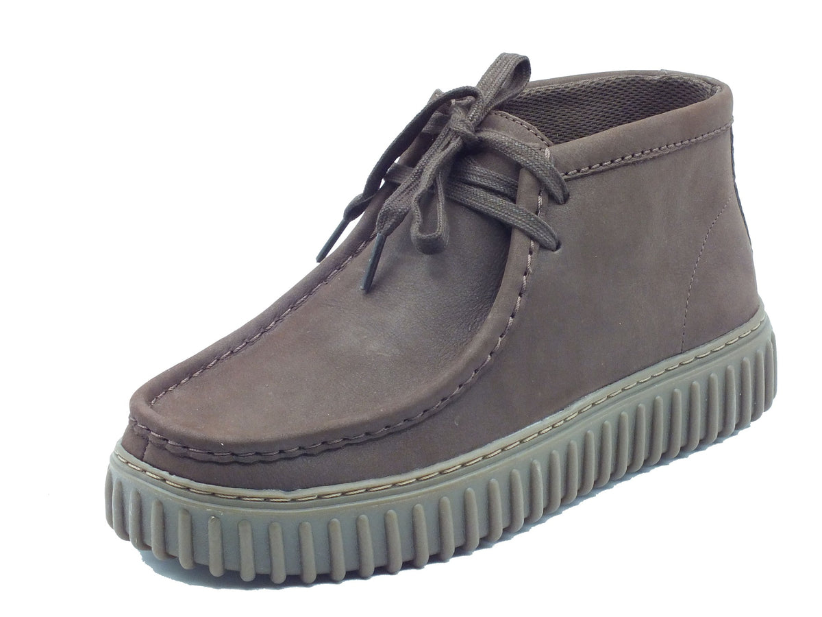 Clarks Clarks Scarpe Uomo Torhill Hi Dark Brown pelle marrone Dark Brown